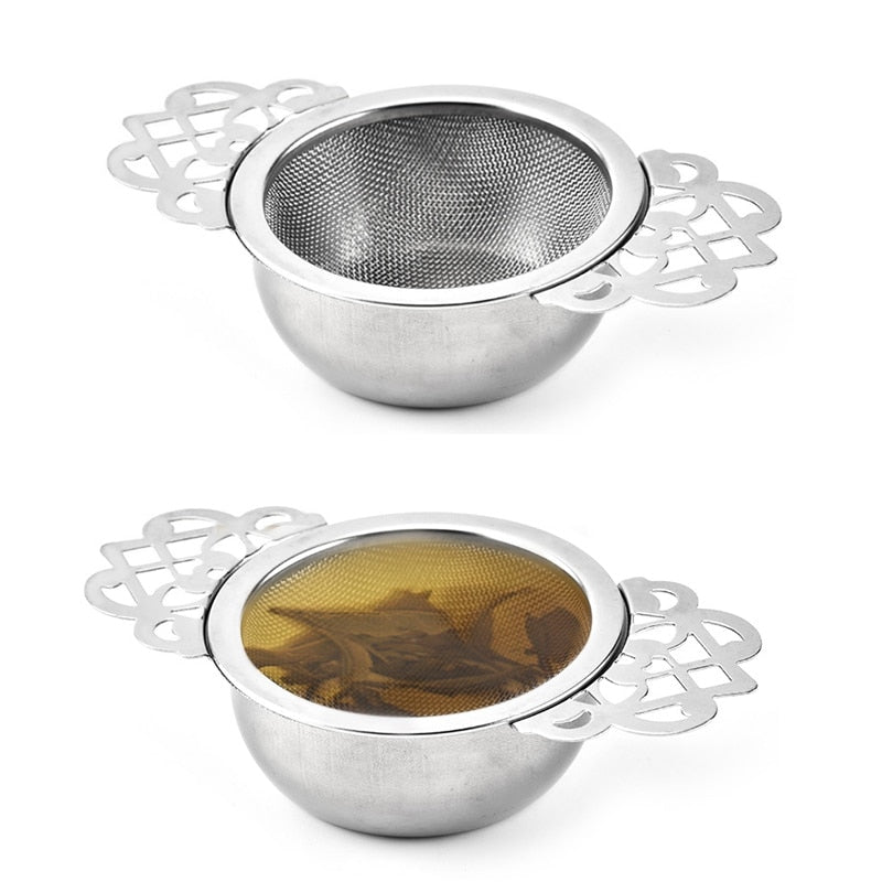 Passoire à thé en métal argenté