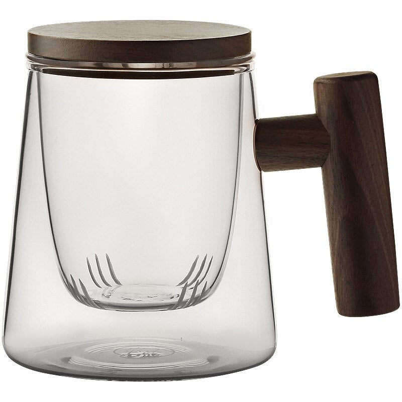 Niejgay 2 Pièces Tasses à Thé Classiques En Bois - Tasses à Bière Forme Tonneau 210 ML Pour Café, Lait, Vin