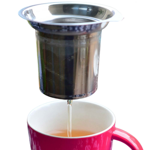 Infuseur à thé pour thé en vrac mignon passoire à thé maille Ultra fine en  acier inoxydable feuille boule à thé passoire infuseur gris