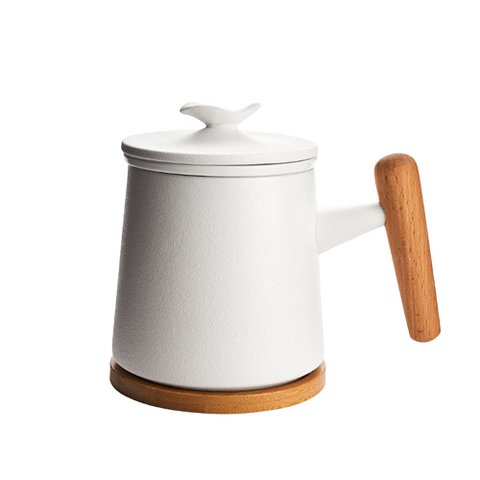 Coffret tasse avec infuseur à thé en porcelaine motifs dorés PALM TREE